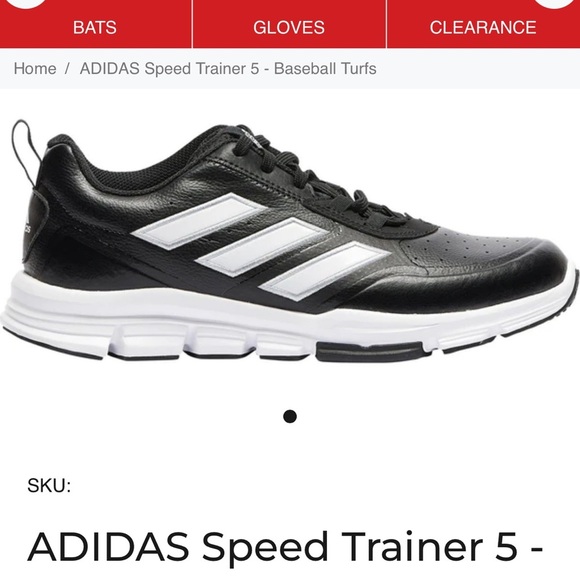 adidas Other - Adidas Men's Black and White Speed Trainer 5‎ Shoes Baseball Turfs size 10.5